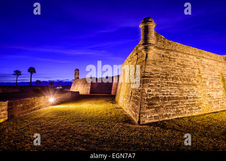 Saint Augustine, Floride au Castillo de San Marcos National Monument. Banque D'Images