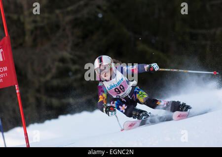 Rome, Italie 04 janvier 2015. Emma Dalla Pozza (Ita) en compétition dans le Grand Prix Lattebusche durant la course de slalom géant Banque D'Images