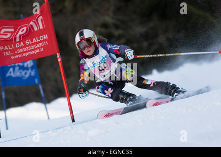 Rome, Italie 04 janvier 2015. Emma Dalla Pozza (Ita) en compétition dans le Grand Prix Lattebusche Banque D'Images