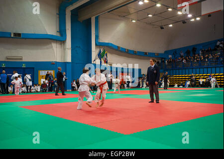 Turin, Italie. 28 Février, 2015. Italie Piémont Turin Turin Sport Crono Le Cupole Judo Judo - Coupe 2015 Turin - Journée dédiée aux enfants et débutants Crédit : Realy Easy Star/Alamy Live News Banque D'Images