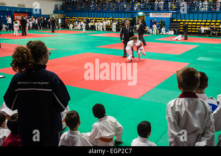 Turin, Italie. 28 Février, 2015. Italie Piémont Turin Turin Sport Crono Le Cupole Judo Judo - Coupe 2015 Turin - Journée dédiée aux enfants et débutants Crédit : Realy Easy Star/Alamy Live News Banque D'Images