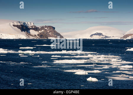 L'antarctique, mer de Weddell, banquise flottant au large de la plate-forme de glace continentale Banque D'Images