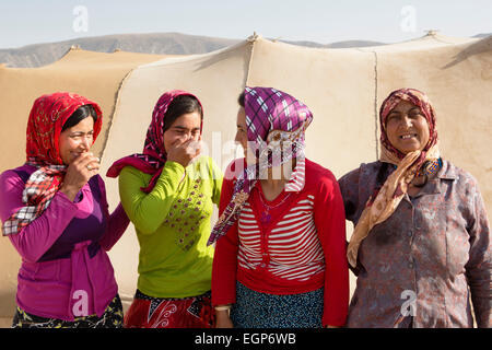 Les populations nomades dans le parc Golestan, Iran Banque D'Images