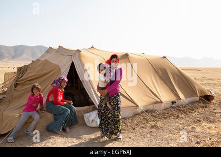 Les populations nomades dans le parc Golestan, Iran Banque D'Images