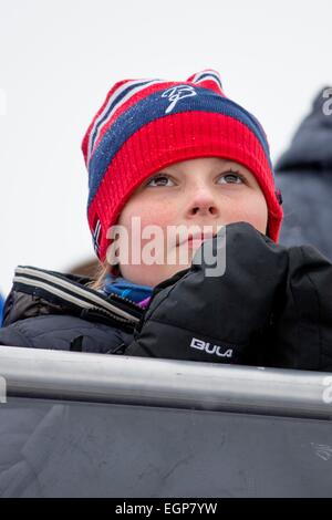 Falun, Suède. Feb 27, 2015. La princesse Ingrid Alexandra de la Norvège au Championnat du Monde de Ski à Falun, Suède, 27 février 2015. Photo : Patrick van Katwijk/ POINT DE VUE - PAS DE FIL - SERVICE/dpa/Alamy Live News Banque D'Images