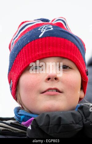 Falun, Suède. Feb 27, 2015. La princesse Ingrid Alexandra de la Norvège au Championnat du Monde de Ski à Falun, Suède, 27 février 2015. Photo : Patrick van Katwijk/ POINT DE VUE - PAS DE FIL - SERVICE/dpa/Alamy Live News Banque D'Images