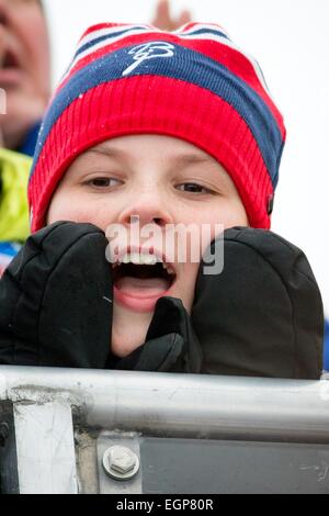 Falun, Suède. Feb 27, 2015. La princesse Ingrid Alexandra de la Norvège au Championnat du Monde de Ski à Falun, Suède, 27 février 2015. Photo : Patrick van Katwijk/ POINT DE VUE - PAS DE FIL - SERVICE/dpa/Alamy Live News Banque D'Images