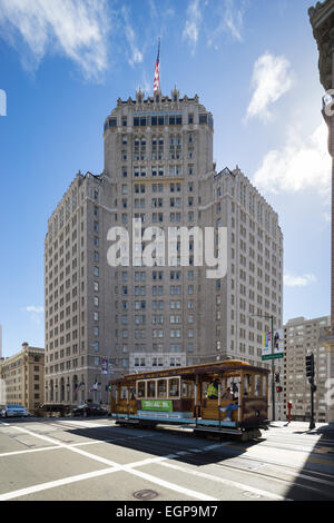 Hôtel Intercontinental Mark Hopkins historique, conçu par les architectes Semaines et jour. Nob Hill, San Francisco. Banque D'Images