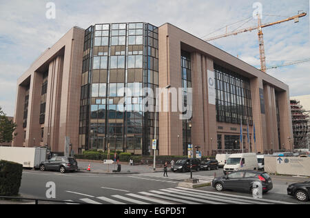 Le bâtiment Justus Lipsius, siège du Conseil de l'Union européenne à Bruxelles, Belgique. Banque D'Images