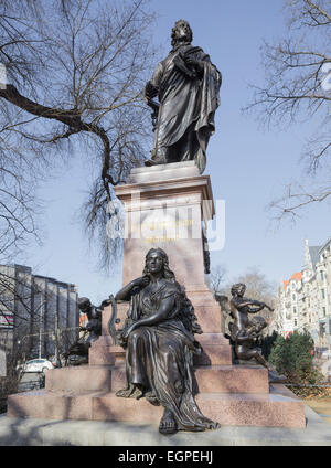 Felix Mendelssohn Bartholdy statue, Leipzig, Saxe, Allemagne Banque D'Images