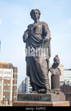 Holborn Viaduct, London EC1 Fine Art Sculpture sur le Viaduc par Henry Bursill Banque D'Images