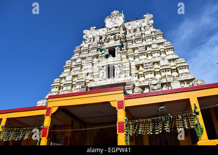 Rameshwaram Tour Gopuram du Temple et l'entrée principale vue à Rameswaram Tamil Nadu Inde Banque D'Images