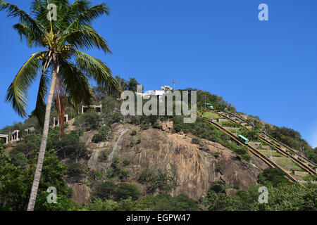 Palani Murugan temple à Palani Hills Tamil Nadu Hill top Temples de l'Inde et du téléphérique à venir à la vue du haut des collines Banque D'Images