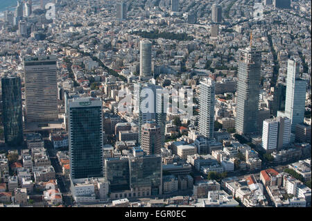 Photographie aérienne de Tel Aviv, Israël Banque D'Images