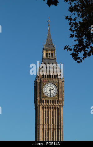 L'Elizabeth Tower, anciennement appelé St Stephens Tower & autrement connu comme Big Ben, Westminster, London, UK. Banque D'Images