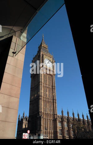 L'Elizabeth Tower, anciennement appelé St Stephens Tower & autrement connu comme Big Ben, Westminster, London, UK. Banque D'Images