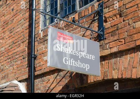 Le Shakespeare Birthplace Trust Cadeaux à Stratford-upon-Avon Banque D'Images