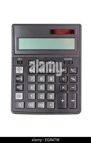 Vue de dessus de calculator isolated on white with clipping path Banque D'Images