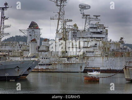 Cimetière des navires Les navires militaires, Bretagne, France, Europe Banque D'Images