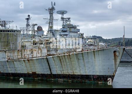 Cimetière des navires Les navires militaires, Bretagne, France, Europe Banque D'Images