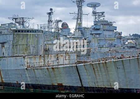 Cimetière des navires Les navires militaires, Bretagne, France, Europe Banque D'Images