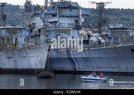 Cimetière des navires Les navires militaires, Bretagne, France, Europe Banque D'Images