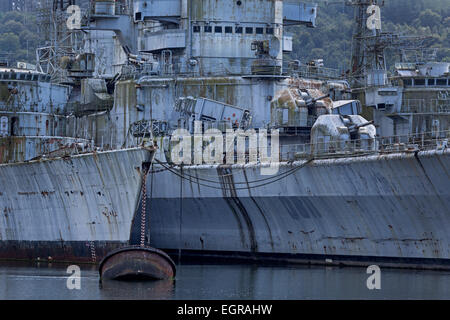 Cimetière des navires Les navires militaires, Bretagne, France, Europe Banque D'Images