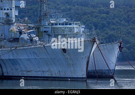 Cimetière des navires Les navires militaires, Bretagne, France, Europe Banque D'Images