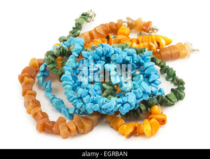 Boîte de bijoux collier de perles bracelet trésor poitrine antique gold pearl pierre décoration brillant précieux anneau cas gem à l'ancienne Banque D'Images