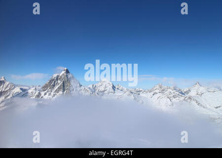 Matterhorn, Zermatt, Suisse, du Klein Matterhorn Banque D'Images