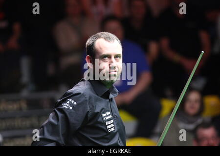 Gdynia, Pologne 1er mars 2015. Dernier jeu de Snooker PTC Gdynia Polish Open 2015 entre Neil Robertson et Mark Williams à Gdynia Arena sports hall Crédit : Michal Fludra/Alamy Live News Banque D'Images