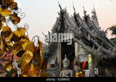 Wat Sri Suphan Silver temple à Chiang Mai, Thaïlande Banque D'Images