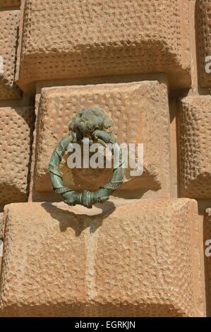 Anneau pour attacher l'rênes Palacio de Carlos V Alhambra Grenade Espagne Banque D'Images