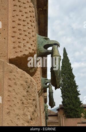 Anneau pour attacher l'rênes Palacio de Carlos V Alhambra Grenade Espagne Banque D'Images