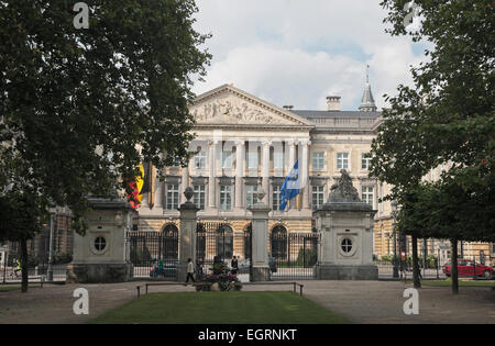 Le Palais de la nation, le Parlement de Belgique accueil à Bruxelles, Belgique, (vue de la rue de la Loi) Banque D'Images