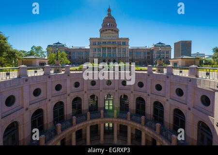 Le Texas State Capitol, situé dans le centre-ville d'Austin, est le quatrième bâtiment pour abriter le gouvernement de l'état du Texas. Banque D'Images