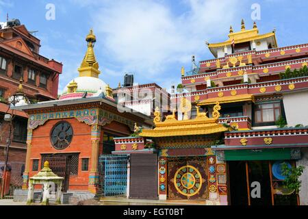 Temple bouddhiste Boudhanath, Katmandou, Népal Banque D'Images