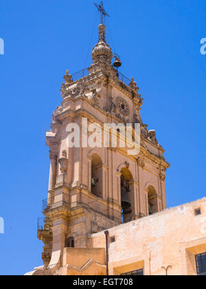 La Cathédrale de San Giorgio, Modica, Ragusa, Sicile, Italie Banque D'Images