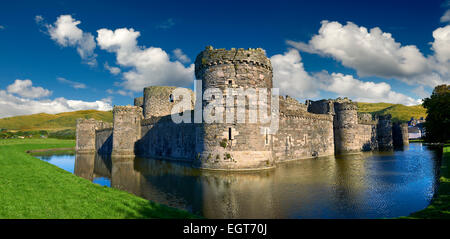 Château de Beaumaris, 1284, UNESCO World Heritage Site, Beaumaris, l'île d'Anglesey, au Pays de Galles, Royaume-Uni Banque D'Images