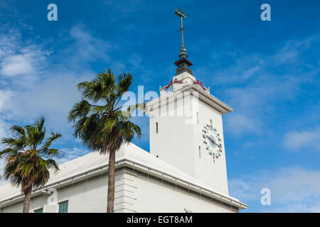 Avis de l'hôtel de ville de Hamilton, la capitale des Bermudes. Banque D'Images