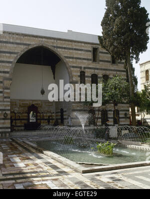 La Syrie. Damas. Al palais Azem (Palais de Que'que, Pacha al-'AZM). 1749-1752. Construit sur ordre du gouverneur ottoman de Damas, Assad Pacha Al-Azem. Banque D'Images