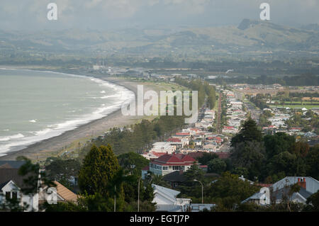 Marine Parade, Napier, Hawkes Bay, île du Nord, en Nouvelle-Zélande. Banque D'Images