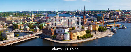 L'antenne vue panoramique de la ville de Stockholm en Suède Banque D'Images