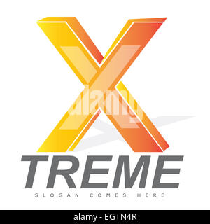 Lettre X logo 3D pour une marque fabricant ou activités Banque D'Images