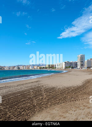 La plage et le port de Puerto de Mazarron Murcia Province Espagne Banque D'Images