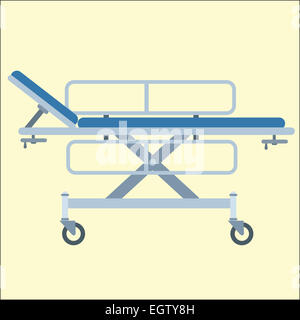 Lit brancard médical sur roues Banque D'Images