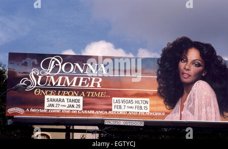 Donna Summer billboard sur le Sunset Strip à Los Angeles Banque D'Images