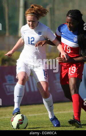 La Manga Club, Espagne. 2 mars, 2015. Women's U23 National Team tournoi. USA v Angleterre. Crédit : Tony Henshaw/Alamy Live News Banque D'Images