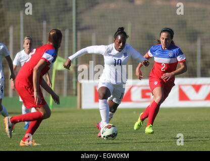 La Manga Club, Espagne. 2 mars, 2015. Women's U23 National Team tournoi. USA v Angleterre. Crédit : Tony Henshaw/Alamy Live News Banque D'Images