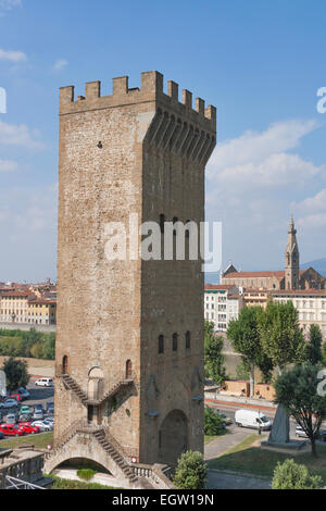 Torre San Niccolo situé à Piazza Giuseppe Poggi à Florence, Italie Banque D'Images